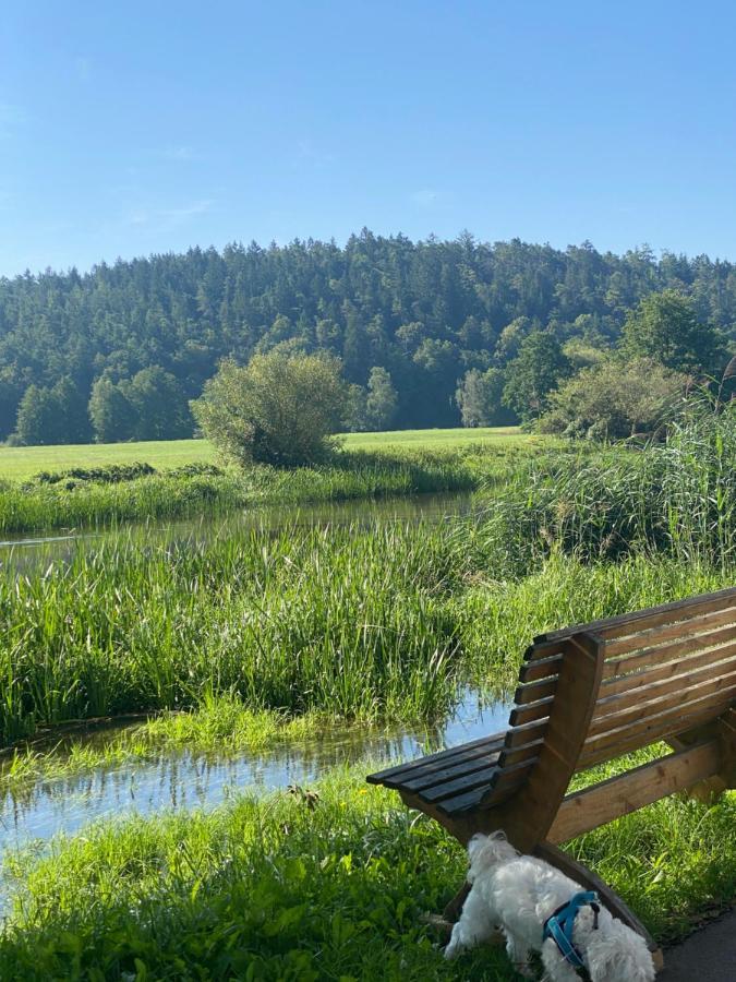 Idyllische Ferienwohnungen In Mossendorf Blick Zur Naab Burglengenfeld Bagian luar foto